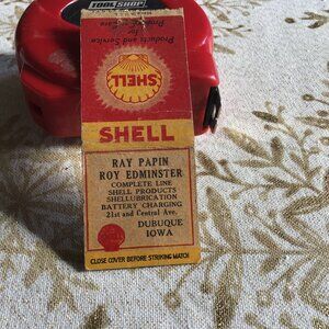 Matchbook Cover Ray Papin - Roy Edminster in Dubuque, Iowa - Shell Products